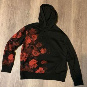 Rose printed hoodie